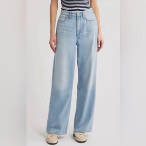 rag & bone Featherweight Logan Mid Rise Wide Leg Jeans Greenport